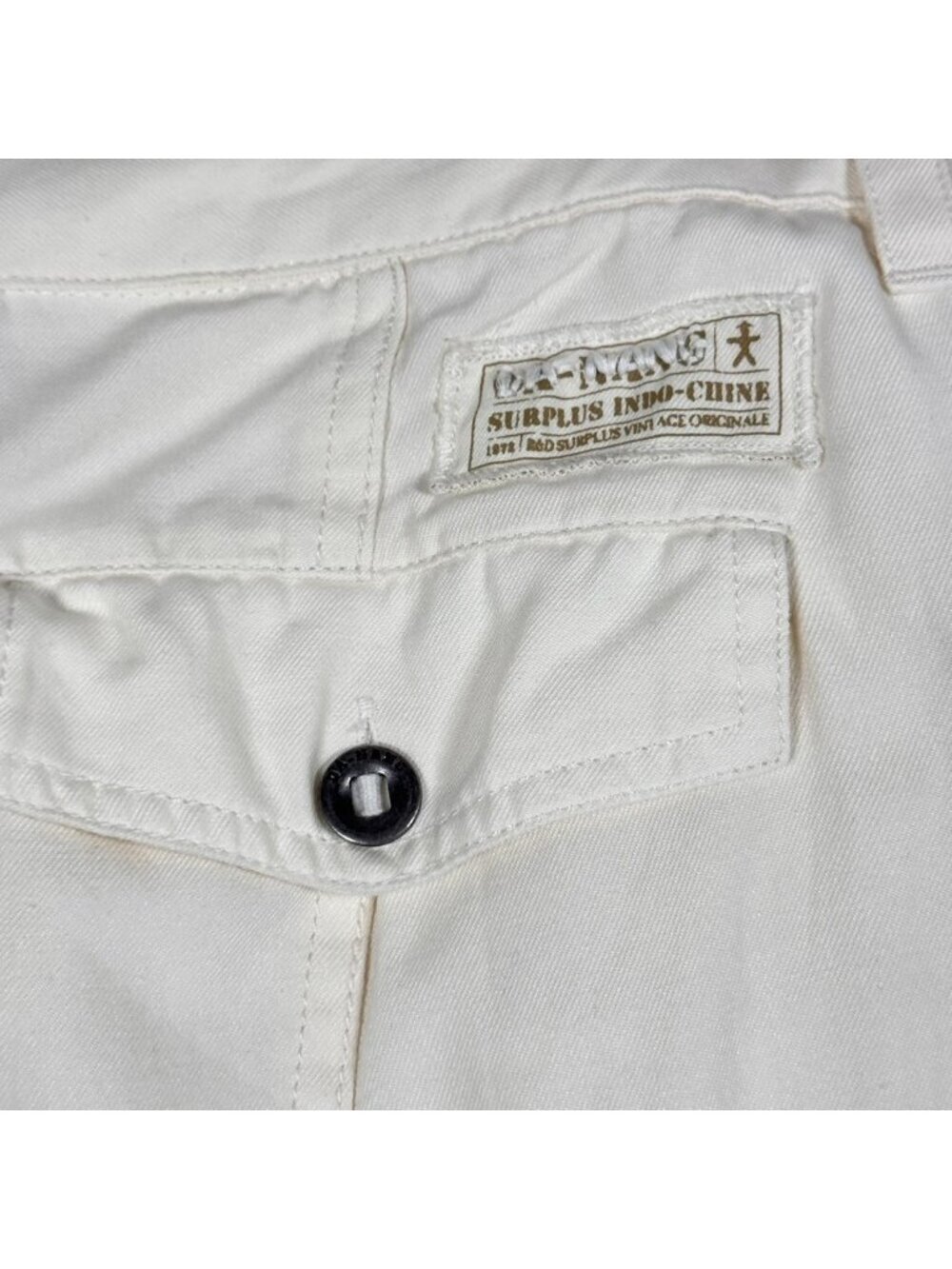 NWT Vintage Y2K Da-Nang Capri Pants Sz L Ivory Silk Cotton Blend Rare - Picture 14 of 16